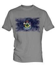 Maine State Distressed Flag Mens T-Shirt