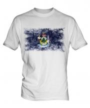 Maine State Distressed Flag Mens T-Shirt