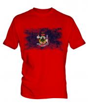 Maine State Distressed Flag Mens T-Shirt