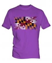 Maryland State Distressed Flag Mens T-Shirt