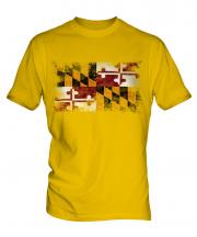 Maryland State Distressed Flag Mens T-Shirt