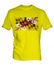 Maryland State Distressed Flag Mens T-Shirt