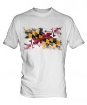 Maryland State Distressed Flag Mens T-Shirt