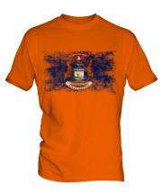 Michigan State Distressed Flag Mens T-Shirt