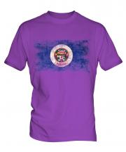 Minnesota State Distressed Flag Mens T-Shirt