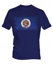 Minnesota State Distressed Flag Mens T-Shirt