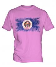 Minnesota State Distressed Flag Mens T-Shirt