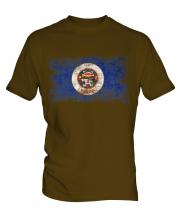 Minnesota State Distressed Flag Mens T-Shirt