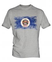 Minnesota State Distressed Flag Mens T-Shirt