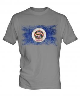 Minnesota State Distressed Flag Mens T-Shirt