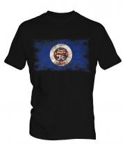 Minnesota State Distressed Flag Mens T-Shirt