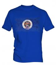 Minnesota State Distressed Flag Mens T-Shirt