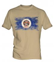 Minnesota State Distressed Flag Mens T-Shirt