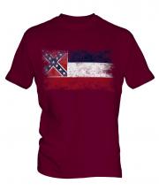 Mississippi State Distressed Flag Mens T-Shirt