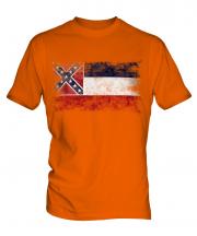 Mississippi State Distressed Flag Mens T-Shirt