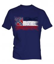 Mississippi State Distressed Flag Mens T-Shirt