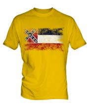 Mississippi State Distressed Flag Mens T-Shirt