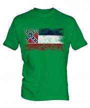 Mississippi State Distressed Flag Mens T-Shirt