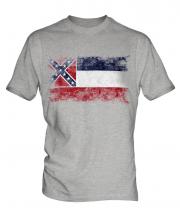 Mississippi State Distressed Flag Mens T-Shirt