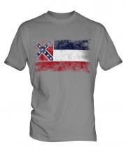 Mississippi State Distressed Flag Mens T-Shirt