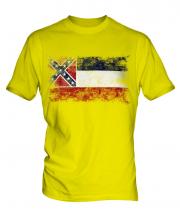Mississippi State Distressed Flag Mens T-Shirt
