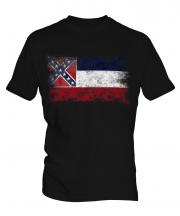 Mississippi State Distressed Flag Mens T-Shirt