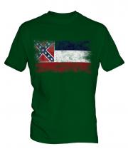 Mississippi State Distressed Flag Mens T-Shirt