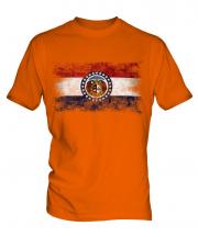Missouri State Distressed Flag Mens T-Shirt