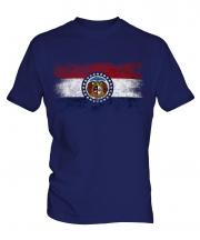 Missouri State Distressed Flag Mens T-Shirt