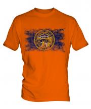 Nebraska State Distressed Flag Mens T-Shirt