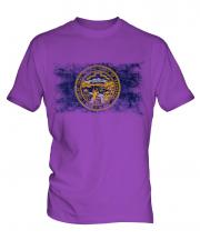 Nebraska State Distressed Flag Mens T-Shirt