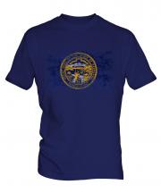 Nebraska State Distressed Flag Mens T-Shirt
