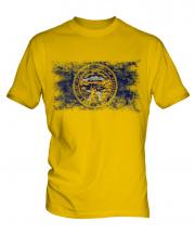Nebraska State Distressed Flag Mens T-Shirt