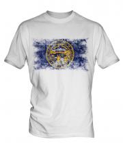 Nebraska State Distressed Flag Mens T-Shirt