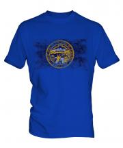 Nebraska State Distressed Flag Mens T-Shirt