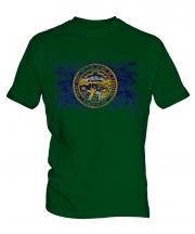 Nebraska State Distressed Flag Mens T-Shirt