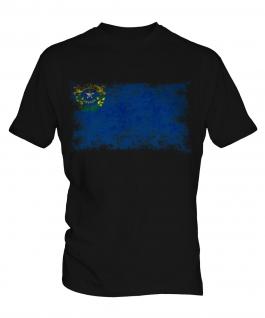 Nevada State Distressed Flag Mens T-Shirt