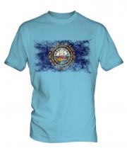 New Hampshire State Distressed Flag Mens T-Shirt