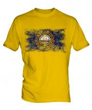 New Hampshire State Distressed Flag Mens T-Shirt