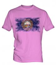 New Hampshire State Distressed Flag Mens T-Shirt
