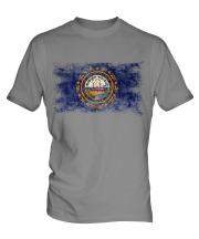 New Hampshire State Distressed Flag Mens T-Shirt