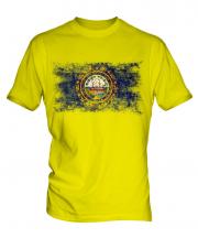 New Hampshire State Distressed Flag Mens T-Shirt