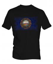 New Hampshire State Distressed Flag Mens T-Shirt
