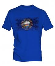 New Hampshire State Distressed Flag Mens T-Shirt