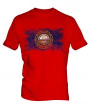 New Hampshire State Distressed Flag Mens T-Shirt