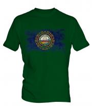New Hampshire State Distressed Flag Mens T-Shirt
