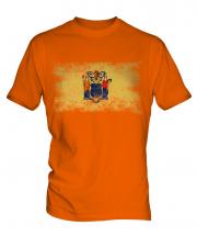 New Jersey State Distressed Flag Mens T-Shirt
