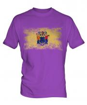 New Jersey State Distressed Flag Mens T-Shirt