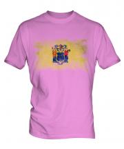 New Jersey State Distressed Flag Mens T-Shirt