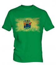 New Jersey State Distressed Flag Mens T-Shirt